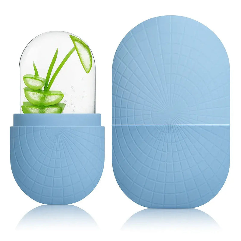 Rouleau de glace pour le visage en forme de cube en silicone