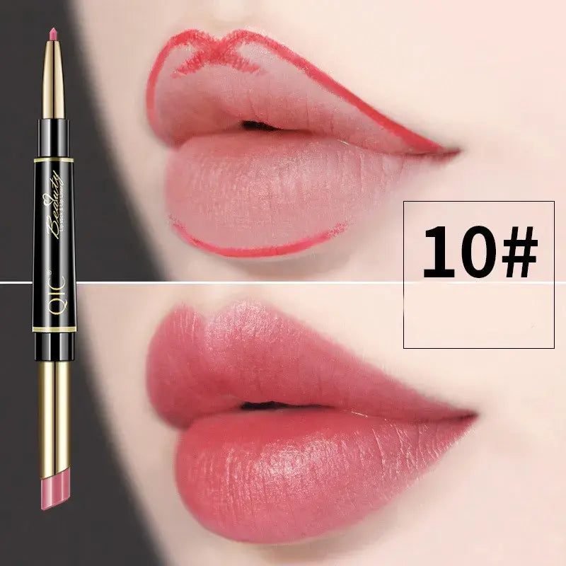 Rouge à lèvres et crayon à lèvres à double extrémité QIC