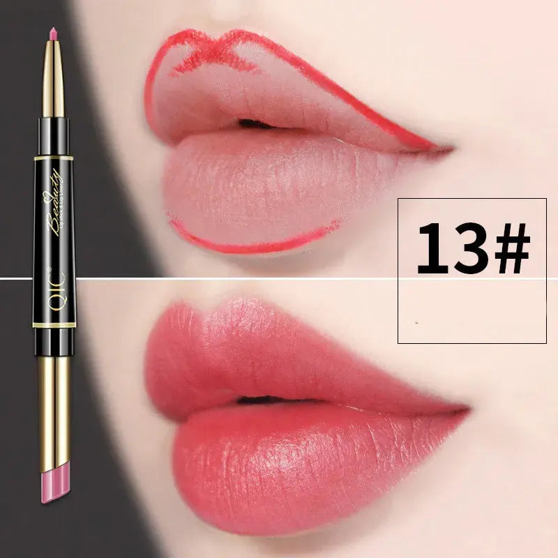 Rouge à lèvres et crayon à lèvres à double extrémité QIC