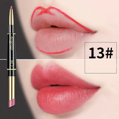 Rouge à lèvres et crayon à lèvres à double extrémité QIC