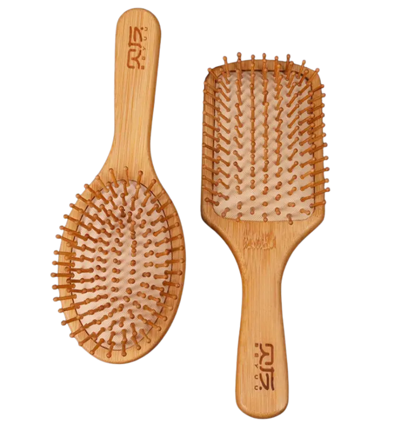 Brosse à cheveux anti-frisottis en bambou 