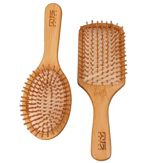 Brosse à cheveux anti-frisottis en bambou 