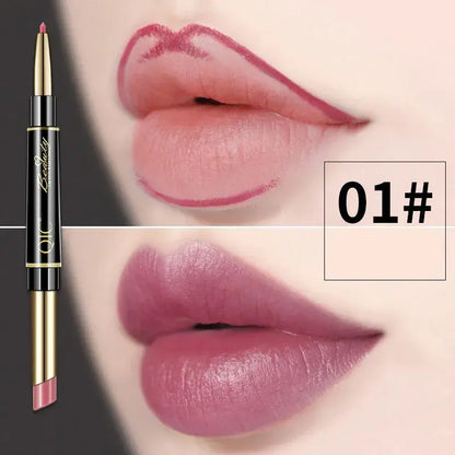 Rouge à lèvres et crayon à lèvres à double extrémité QIC