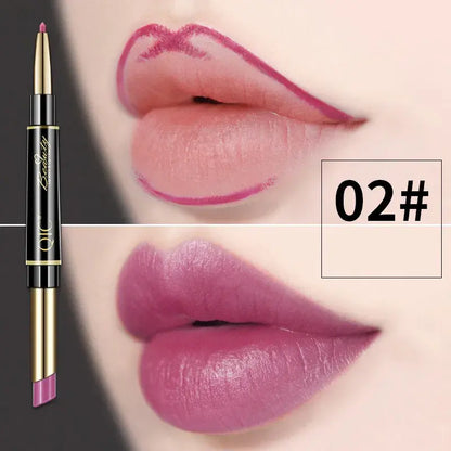Rouge à lèvres et crayon à lèvres à double extrémité QIC
