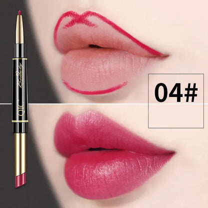 Rouge à lèvres et crayon à lèvres à double extrémité QIC