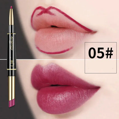 Rouge à lèvres et crayon à lèvres à double extrémité QIC