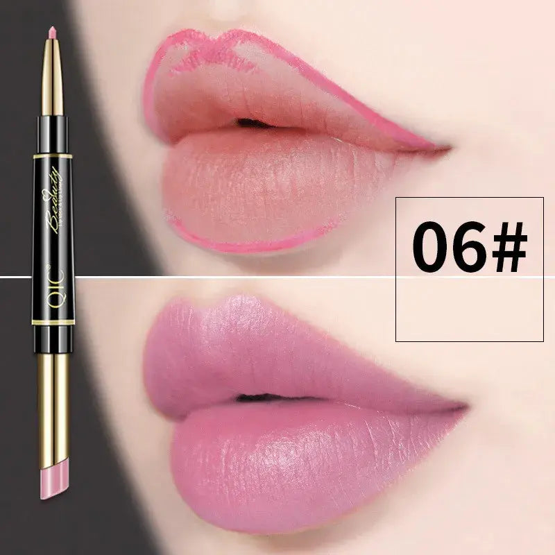 Rouge à lèvres et crayon à lèvres à double extrémité QIC