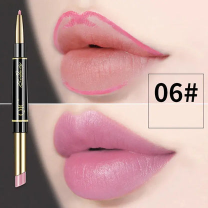 Rouge à lèvres et crayon à lèvres à double extrémité QIC