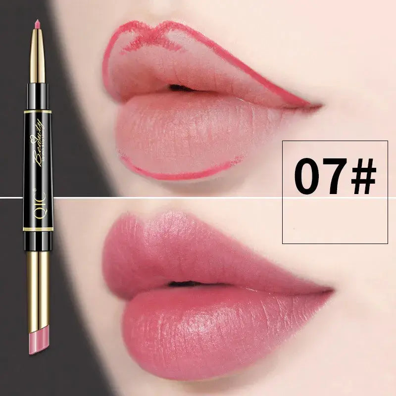 Rouge à lèvres et crayon à lèvres à double extrémité QIC