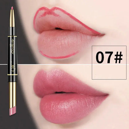 Rouge à lèvres et crayon à lèvres à double extrémité QIC