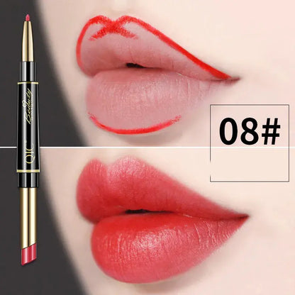 Rouge à lèvres et crayon à lèvres à double extrémité QIC