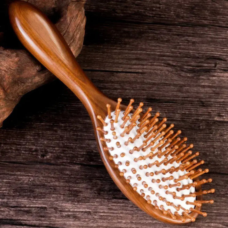 Brosse à cheveux anti-frisottis en bambou 