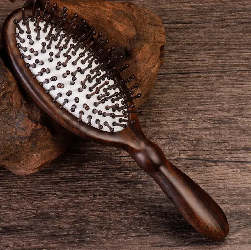 Brosse à cheveux anti-frisottis en bambou 